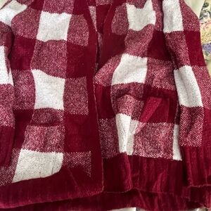 Love Ellie Red and White Knit Cardigan